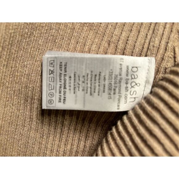 Ba&sh Kai Ribbed Knit Mini Dress in Biege NWT Size Medium - Picture 14 of 14